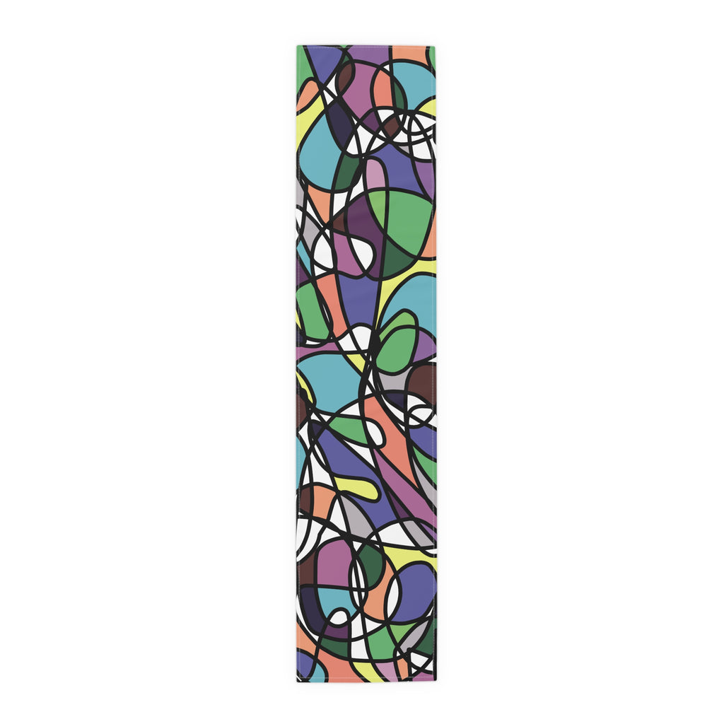 Color Carnival -Table Runner with Original Art by Ori Dinur