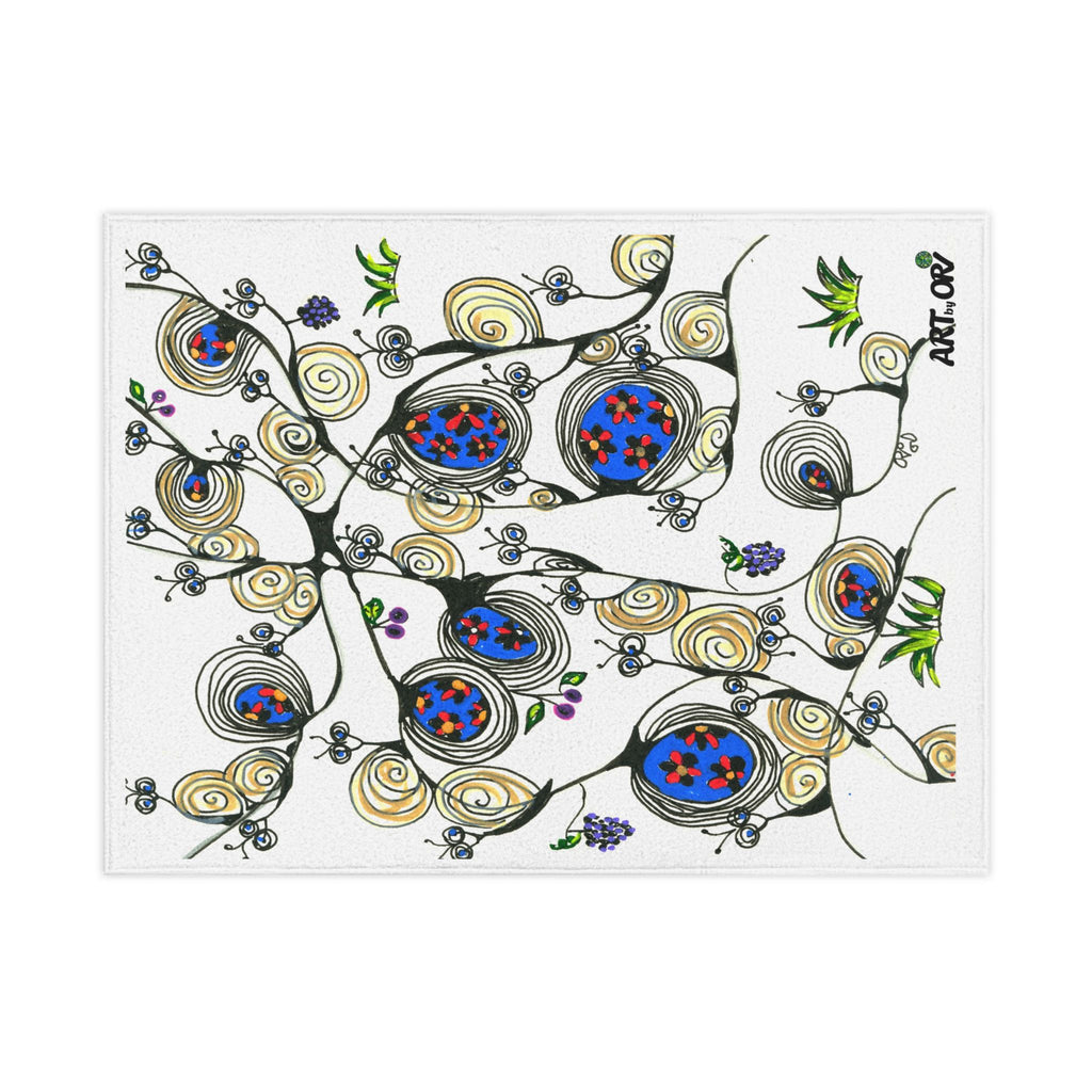 Toddler Blanket — Whimsical Floral Vine Art Blanket for Kids