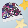 Purple Maze - Baby Beanie with Original Art by Ori Dinur