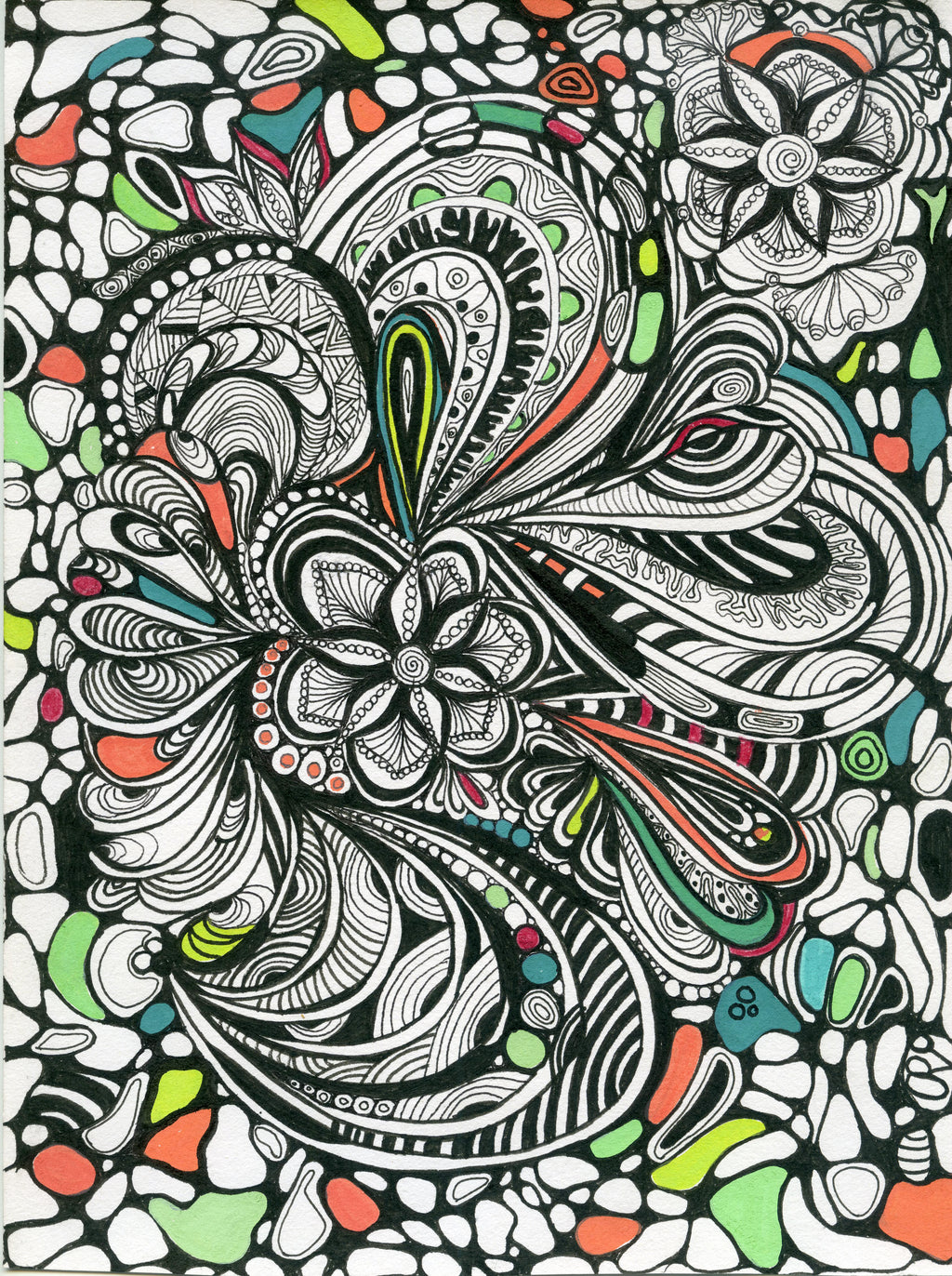 Fancy Lace original painting by Ori Dinur - Printed on Canvas